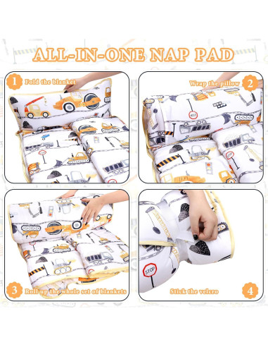 Alfombra de Siesta para Niños YR0009 con Almohada y Manta