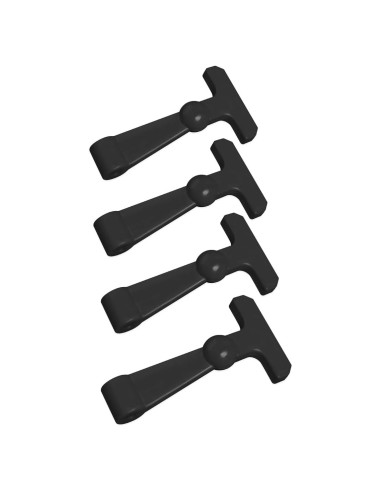 4 Pestillos de Refrigerador Ciuouient Alta Resistencia Negro