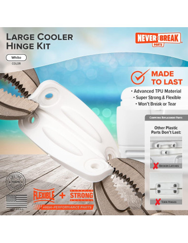 NeverBreak Parts - 3 Bisagras Repuesto Igloo Blancas