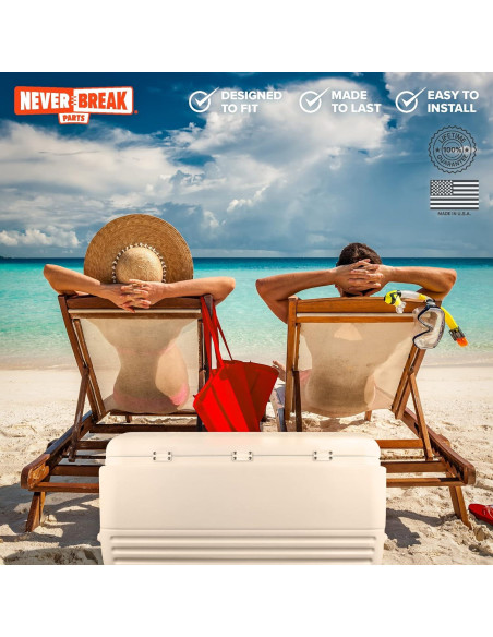 NeverBreak Parts - 3 Bisagras Repuesto Igloo Blancas