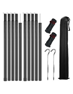 Postes de Lona Ajustables KescherAb Set de 2 Aluminio 199.4 cm