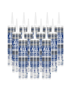 Paquete de 12 Selladores de Silicona Blanca AIBGALE 284 g