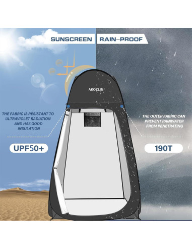 Carpa de Ducha Plegable AKOZLIN 1.88m Alta Impermeable