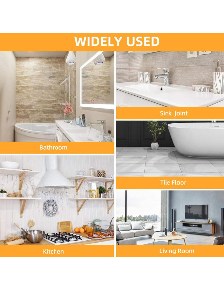 Paquete de 12 Selladores de Silicona Blanca AIBGALE 284 g