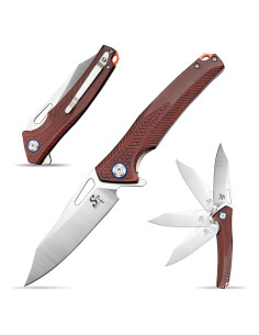 Cuchillo Plegable Sitivien ST219 Acero 9Cr18Mov Mango Dalbergia
