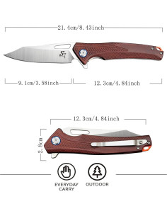 Cuchillo Plegable Sitivien ST219 Acero 9Cr18Mov Mango Dalbergia 2