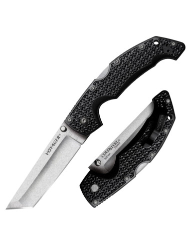 Cuchillo Plegable Cold Steel Voyager Grande Punta Tanto 10.16 cm