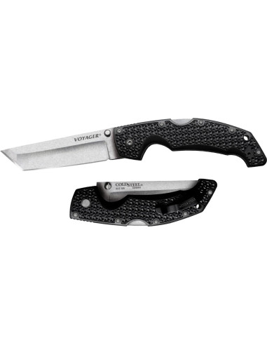 Cuchillo Plegable Cold Steel Voyager Grande Punta Tanto 10.16 cm