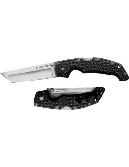 Cuchillo Plegable Cold Steel Voyager Grande Punta Tanto 10.16 cm