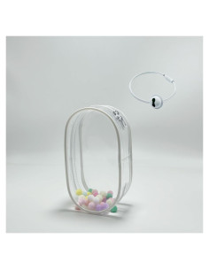 Caja de exhibición clara JKGOO para muñecas 16 cm PVC Blanco