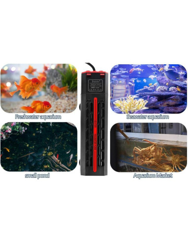 Calentador de Acuario Buinto 1200W Sumergible con Control LED