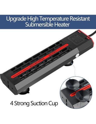 Calentador de Acuario Buinto 1200W Sumergible con Control LED