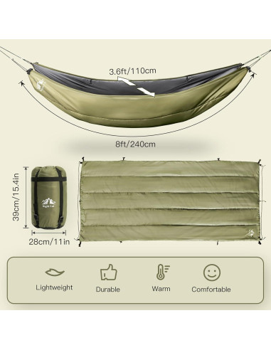 Colchoneta Aislante BuyThem 4 Estaciones 2.44x1.10m Verde