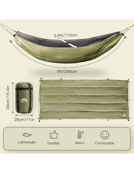 Colchoneta Aislante BuyThem 4 Estaciones 2.44x1.10m Verde