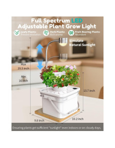 Kit Hidropónico SJZXUV 6 Cápsulas con Luz LED para Cultivo Interior 2