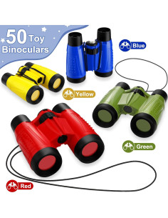 Paquete de 50 Binoculares Jiuguva para Niños Multicolor 2