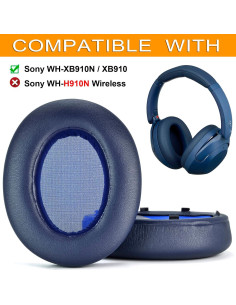 Almohadillas de Reemplazo Defean para Sony WH-XB910N Azul 2