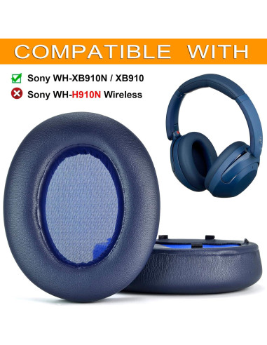 Almohadillas de Reemplazo Defean para Sony WH-XB910N Azul