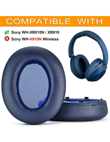 Almohadillas de Reemplazo Defean para Sony WH-XB910N Azul