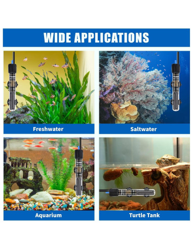 Calentador de Acuario FREESEA 300W con Termómetro Sumergible