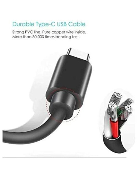 Cargador de pared y cable USB-C 1.5m WZHENB para altavoces y auriculares