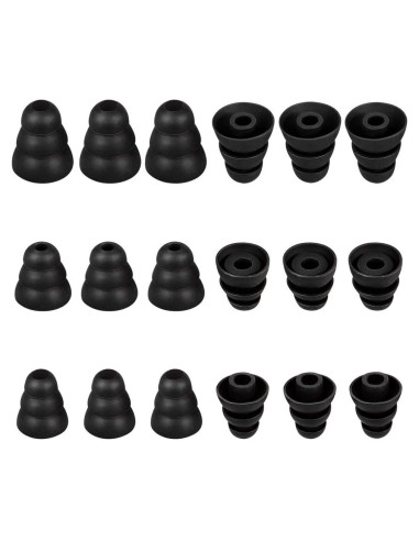 Puntas de oído cónicas de silicona CYADCI S/M/L 9 pares