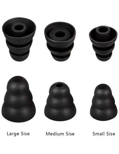 Puntas de oído cónicas de silicona CYADCI S/M/L 9 pares