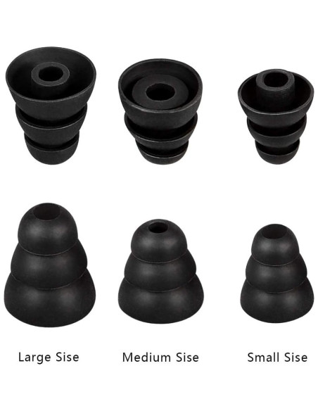 Puntas de oído cónicas de silicona CYADCI S/M/L 9 pares