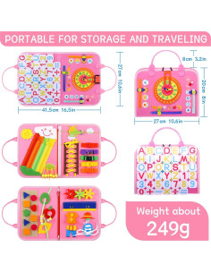 Tablero Ocupado TYRY.HU 25 en 1 Juguete Montessori Azul 2