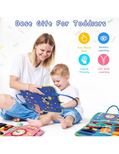 Libro Ocupado Montessori BESFAN para Niños 1-3 Años - Juguete Educativo 2