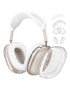 Set 3 en 1 Funda Protectora Galafoki para AirPods Max - GlitterClear
