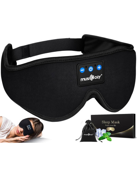 Auriculares para Dormir Bluetooth MUSICOZY con Máscara 3D