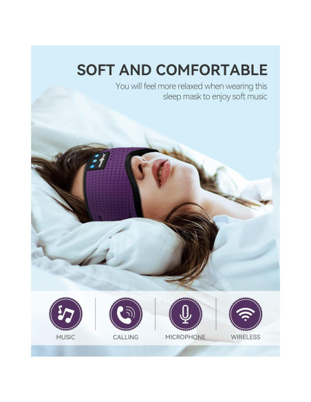 Auriculares para Dormir Bluetooth MUSICOZY con Máscara 3D