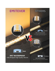 Tira de Luz LED COB 5m EMITEVER 2700K IP67 Regulable 2