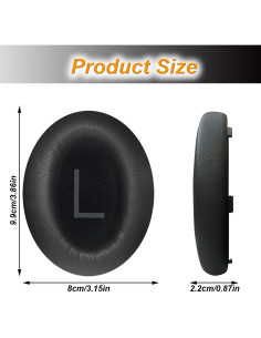 Almohadillas de Reemplazo Bose 700 NC700 - Espuma y Cuero Negro 2