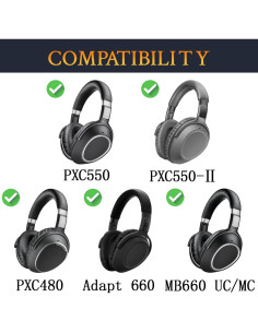 Almohadillas de Reemplazo SOULWIT para Sennheiser PXC550 - Negro 2