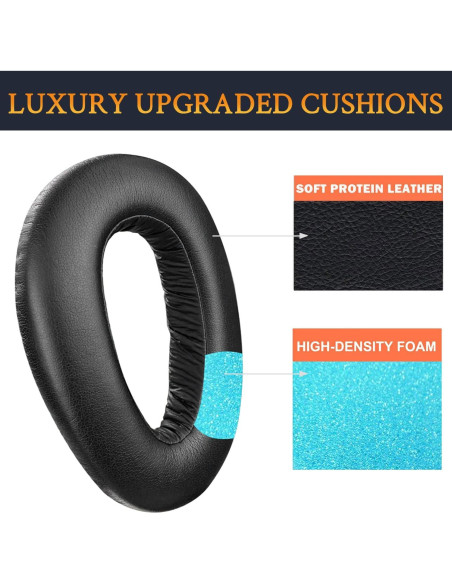 Almohadillas de Reemplazo SOULWIT para Sennheiser PXC550 - Negro
