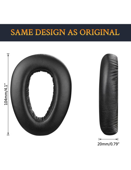 Almohadillas de Reemplazo SOULWIT para Sennheiser PXC550 - Negro