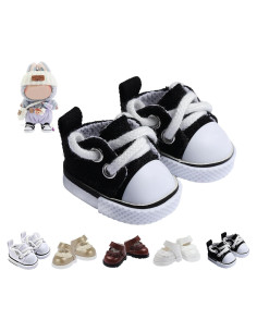 Zapatos de muñeca Bubu Ciunura Lona Negra 3.78 cm