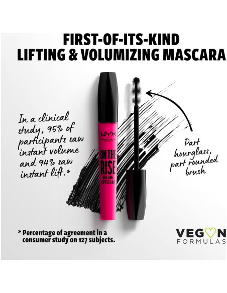 Máscara NYX Professional Makeup On The Rise Volumen Negro