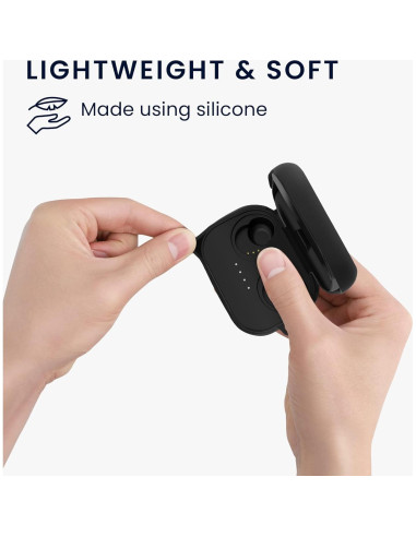 Funda de Silicona kwmobile para Auriculares Skullcandy Grind Fuel - Negro