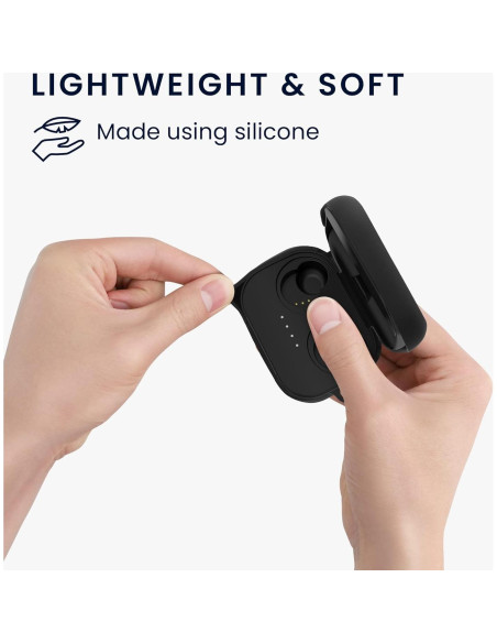 Funda de Silicona kwmobile para Auriculares Skullcandy Grind Fuel - Negro