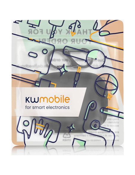 Funda de Silicona kwmobile para Auriculares Skullcandy Grind Fuel - Negro