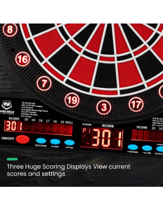 Tablero de Dardos Electrónico WIN.MAX 50.8 cm LED 34 Juegos 2