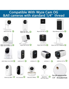 Soporte flexible para cámara Wyze Cam OG/V3/V4 - 44.5 cm, 2 paquetes 2