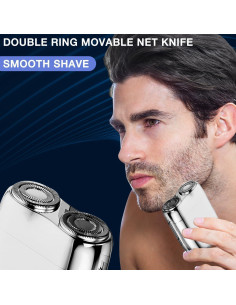 Afeitadora Eléctrica Mini KURUBEA 2025 Doble Cabezal Lavable 2