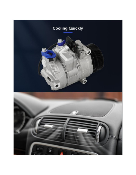 Compresor de A/C ECCPP con Embrague para Audi 2005-2018