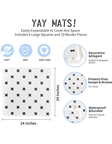 Alfombrilla de Juego Yay! Mats Cruz de Brooklyn 1.83x1.22m Alfombrilla de Juego Yay! Mats Cruz de Brooklyn 1.83x1.22m