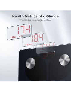 Balanza Inteligente RENPHO Recargable con IMC y Grasa Corporal 2