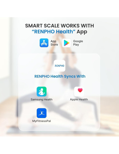 Balanza Inteligente RENPHO Recargable con IMC y Grasa Corporal